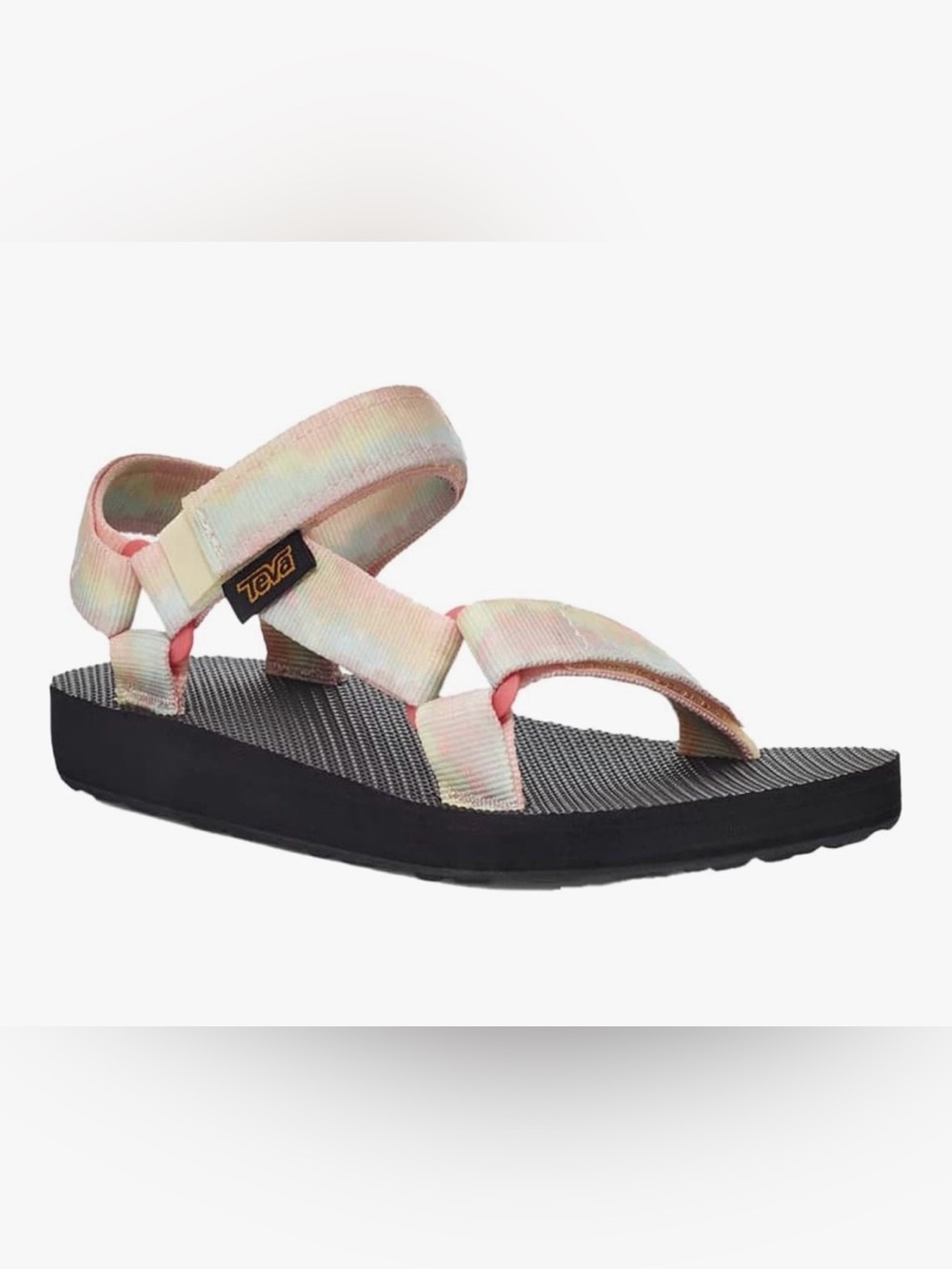 Teva Girl's Original Universal Pastel Tie-Dye Sorbet Lemon Summer Outdoor Sz 3